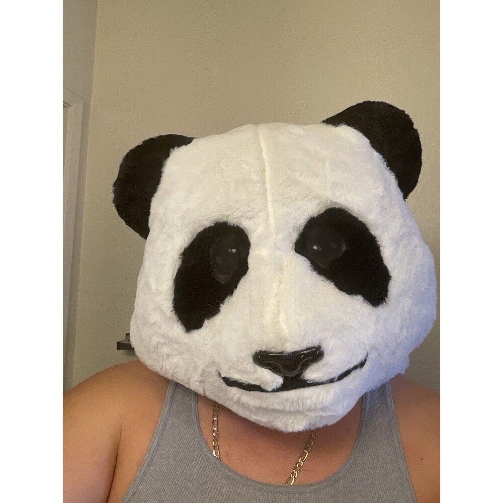 Giant Panda Head Dan Dee Plush Big Greeter Costume Mascot Cosplay Mask Cosplay H